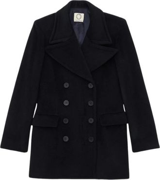 Ines De La Fressange Teddy Coat - Dames - Mantel - Blauw - XS - Wol - Jassen
