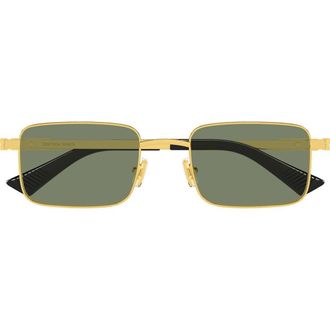 Bottega Veneta 53mm Rectangular Sunglasses in Gold at Nordstrom