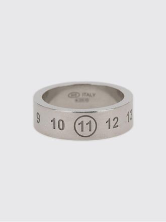 Maison Margiela Engraved Numeric Logo Band Ring in 925 Sterling Silver