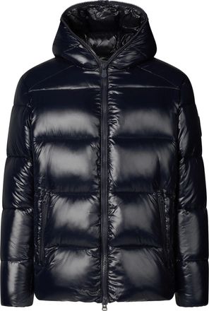 Save The Duck Padded Black Recycled Nylon Jacket with Quilted Design