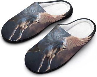Generic Un-icorns Galaxy Sky Mens Slippers Comfortable And Non-slip Cotton Slipper Shoe for House