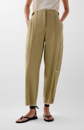 Scalpers Safari Stitching Pant in Khaki at Nordstrom, Size Medium Eu