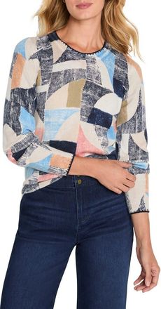 Nic+Zoe Set Sail Sweater in Blue Multi at Nordstrom, Size Xx-Large
