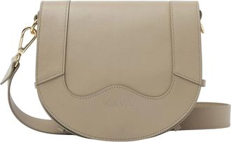 VIA VAI Tassen, Dames, Beige, ONE Size, Leer, Mae Lizzy Crossbody Tas