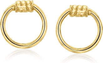 Ross-Simons Italian 14kt Yellow Gold Circle Earrings