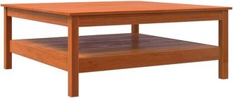 vidaXL Mesa de centro madera maciza de pino marrón cera 100x100x40 cm Vidaxl