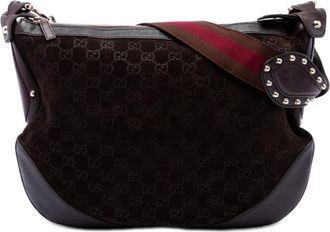 Gucci Pre-owned Gucci GG Suede Studded Pelham Crossbody Ladies XX6R644T8TC74GP7