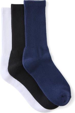 Cotton On Mens 3 Pack Essential Socks in Navy White Black at Nordstrom