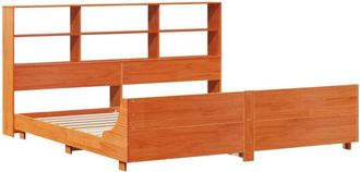 vidaXL Vidaxl - Cama Sin Colch&oacute;n Madera Maciza De Pino Marr&oacute;n Cera 180x200 Cm