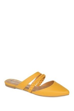 Journee Collection JOURNEE Olivea Braided Strap Mule in Mustard at Nordstrom Rack, Size 6.5