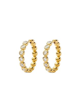 Missoma Tennis Medium Hoop Earrings - Gold - One Size