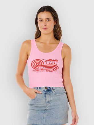 Rip Curl Ocean Break Rib Tank Top pink