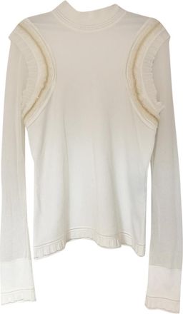 Roberto Cavalli Ruffle Gold Chain Jumper Size S