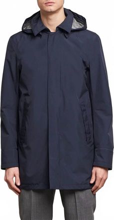 Herno Laminar Waterproof Raincoat In Navy