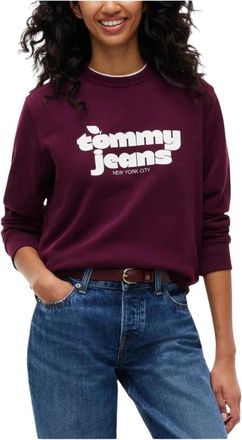 Tommy Hilfiger Crew Neck Sweatshirt - Dames - Sweatshirts - Paars - XS - Hoodies & sweatvesten