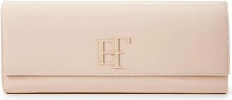 Elisabetta Franchi Clutch in Vernice - Dames - Clutches - Beige - ONE Size - Leer - Tassen
