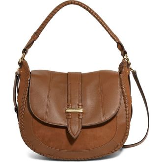 Aim&eacute;e Willow Convertible Leather Shoulder Bag in Chestnut at Nordstrom