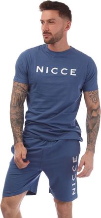 Nicce London Heren Rowan T-shirt & Korte Broek Set (Blauw)