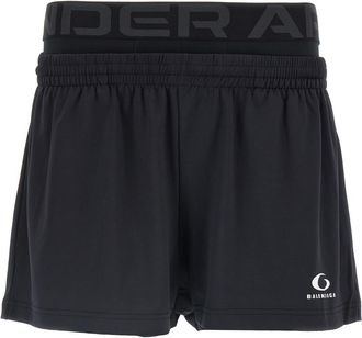 Balenciaga Black Logo Print Short