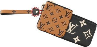 Louis Vuitton Brown Cream Noir Monogram Empreinte Pochette Pouch (Pre-Owned)
