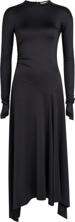 Victoria Beckham Asymmetric Jersey Midi Dress - Black - 16 (UK16 / XL)