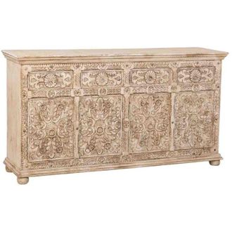 Wanderlust Deco Aparador De Madera Beige 180x45x96