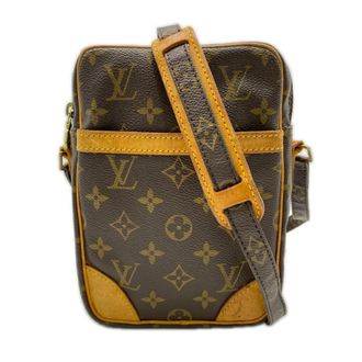 Louis Vuitton Beige Brown Coated Canvas Leather Shoulder Bag (Pre-Owned)