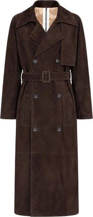 S.W.O.R.D 6.6.44 Gabardina Larga de Ante - Coats - Mujer - Marr&oacute;n - M