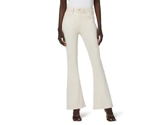 Hudson Holly High-Rise Flare Barefoot in Egret Womens Jeans Egret : 25 30, Cotton/Denim/Elastane