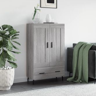 vidaXL Aparador Alto Madera De Ingenier&iacute;a Gris Sonoma 69,5x31x115 Cm Vidaxl