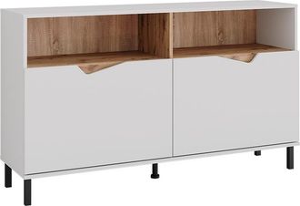 Vicco Aparador Marelle, Blanco/artesano, 140 X 81.3 Cm Con 2 Puertas, Vicco