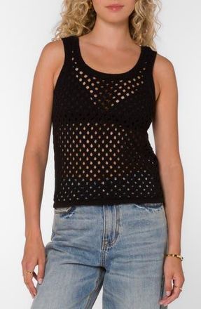 Velvet Heart Santina Open Knit Tank in Black at Nordstrom Rack, Size X-Small