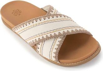 The Sak Penelope Leather Slip On Sandal in Stone Neutral Seminyak at Nordstrom, Size 10