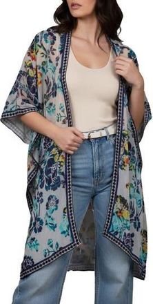 Saachi Velvet Floral Ruana in Blue at Nordstrom Rack