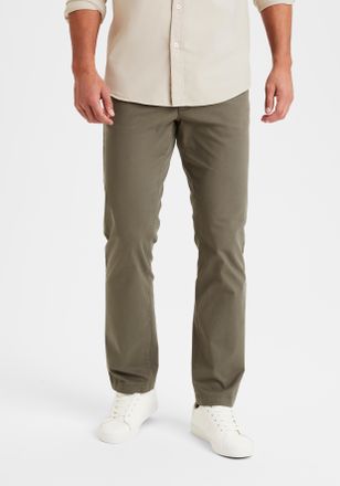 H.I.S Chinohose H.I.S regular-fit, Herren, Gr. 33, L&auml;nge 32, gr&uuml;n (khaki), Web, Obermaterial: 98% Baumwolle, 2% Elasthan, unifarben, straight fit lang, Hose