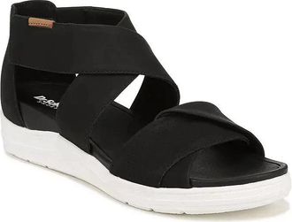 Dr. Scholls Womens Dr. Scholls Time Off Fun Sandal Black Perforated Criss-Cross HAWK1385