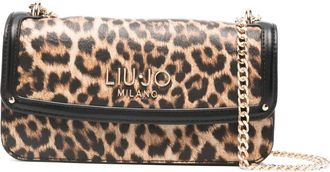 Liu Jo Kleine boekentas met dierenprint en ketting - Bruin
