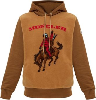 Moncler Heren, Sweatshirts & Hoodies, Bruin, Maat: XL Katoen