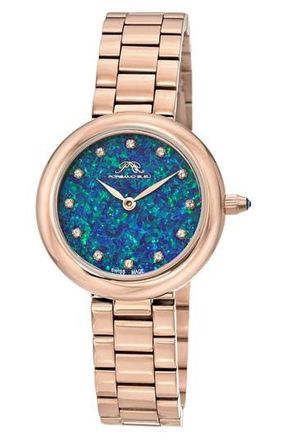 Porsamo Bleu Opal Swiss Quartz Bracelet Watch, 32mm in Rose at Nordstrom Rack