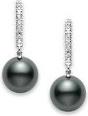 Mikimoto Classic Elegance Black South Cultured Pearl Sea Lever Back Earrings - PEA1008BDW