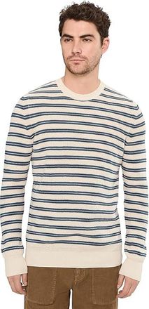 Faherty Sunwashed Crewneck Sweater Mens Sweater Booth Island Stripe : 2XL, Cotton