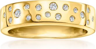 RS Pure by Ross-Simons Scattered Lab-Grown Diamond Ring in 18kt Gold Vermeil