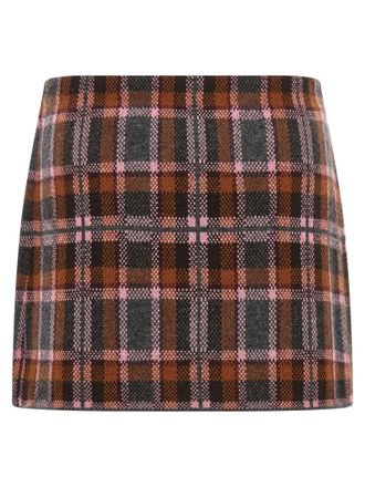Guest In Residence Tartan Jacquard Skirt - Brown