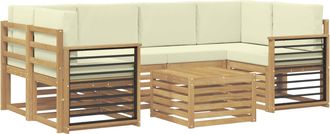 vidaXL Conjunto De Sof&aacute;s De Exterior 7 Uds. Vidaxl