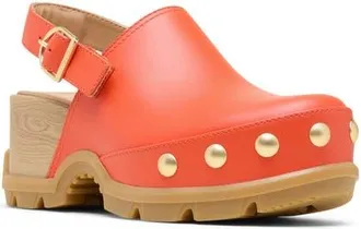 Sorel ROAMN RVT Clog in Crimson Fire/gum at Nordstrom, Size 5.5
