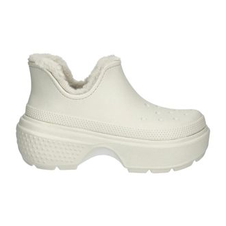 Crocs Stomp Lined Shorty Boot - Dames - Schoenen - Wit - Maat: 41 EU Leer
