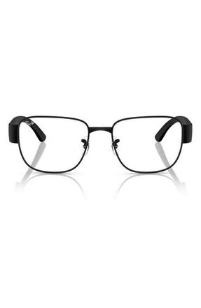 Ray-Ban 55mm Square Optical Glasses in Black at Nordstrom