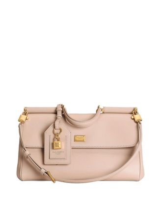 Dolce & Gabbana Sicily Tote Bag In Pink Leather