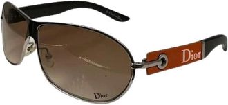 Dior Pre-owned Vintage Metalen Zonnebril - Dames - Vintage Accessoires - Oranje - ONE Size - Vintage