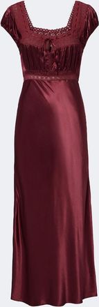 Rixo Vestido midi Maeva de sat&eacute;n con encaje